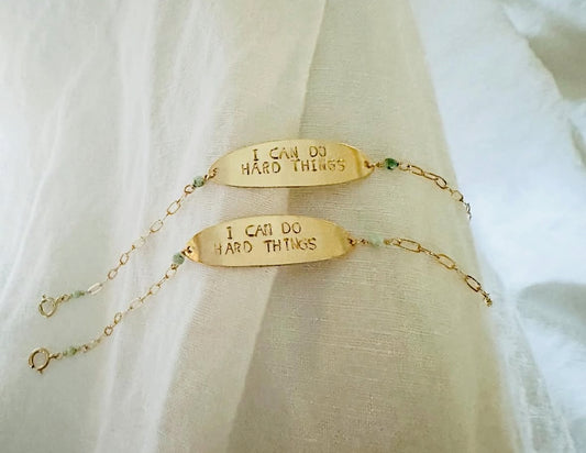 I can do hard things bracelet